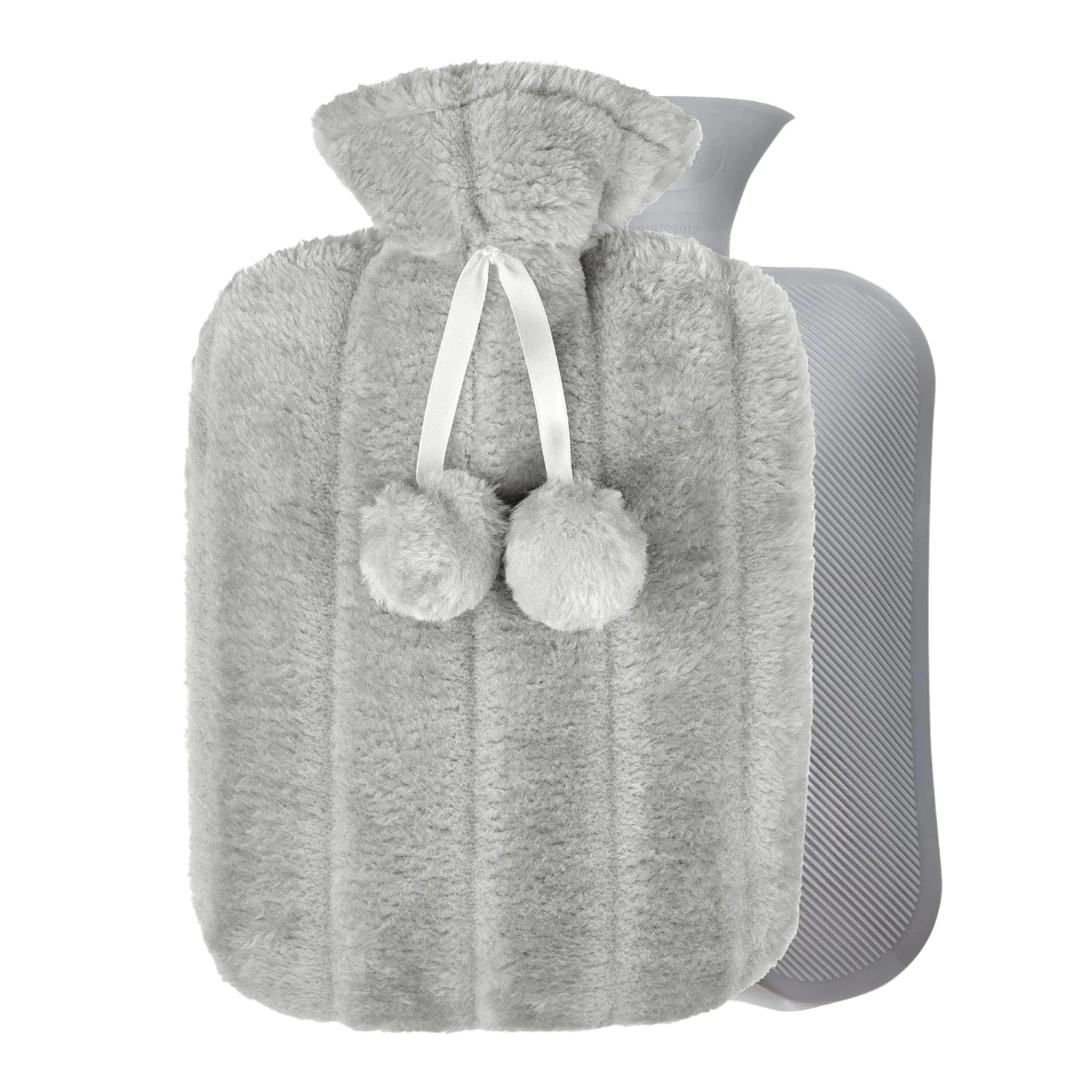 Bouillotte Eau Chaude Grise Premium En Fausse Fourrure Polaire 3 Bouillotte Eau Chaude Grise Premium En Fausse Fourrure Polaire