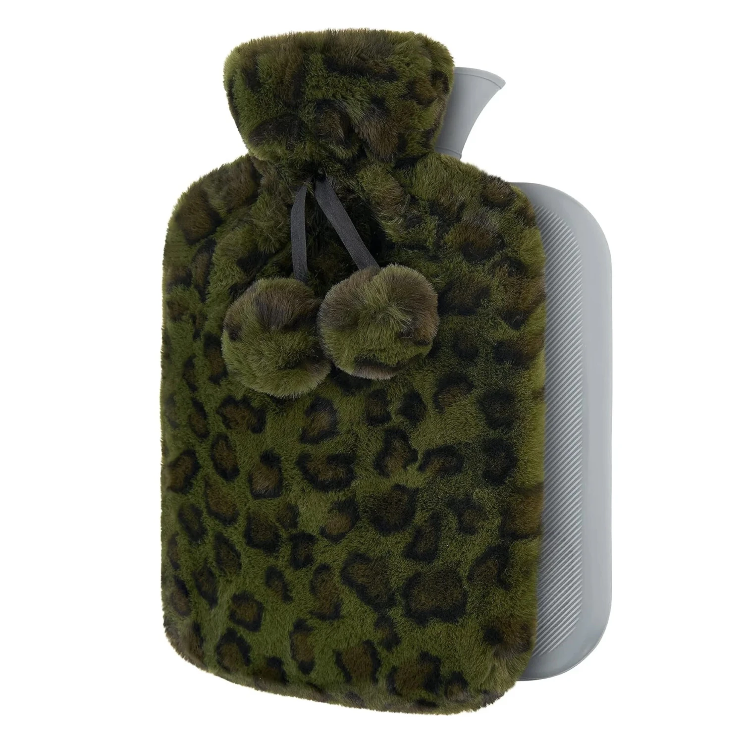 Bouillotte Eau Chaude Léopard Premium En Fausse Fourrure Polaire Verte 3 Bouillotte Eau Chaude Léopard Premium En Fausse Fourrure Polaire Verte