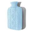 Bouillotte Eau Chaude En Tricot Molletonné Bleu Ciel -Monin Sirop Store BouillotteeauchaudeTricotMolletonneBleuAzur