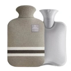 Bouillotte Eau Chaude En Tricot Beige