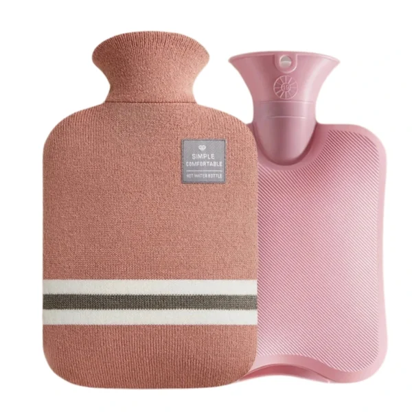 Bouillotte Eau Chaude En Tricot Corail