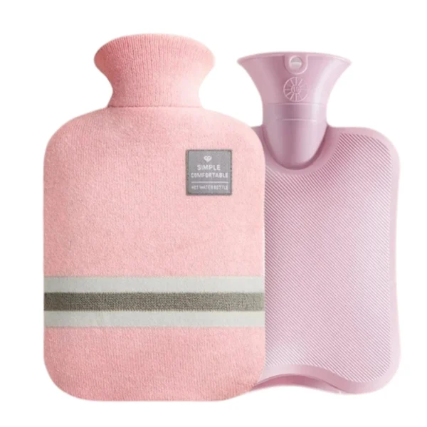 Bouillotte Eau Chaude En Tricot Rose