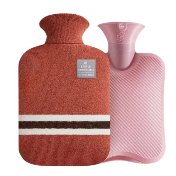 Bouillotte Eau Chaude En Tricot Rouge