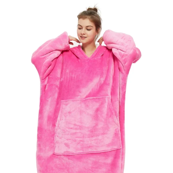 Plaid Avec Manches Fuchsia - Couverture Polaire Géante à Enfiler -Monin Sirop Store Couvertureaenfilerfuchsia