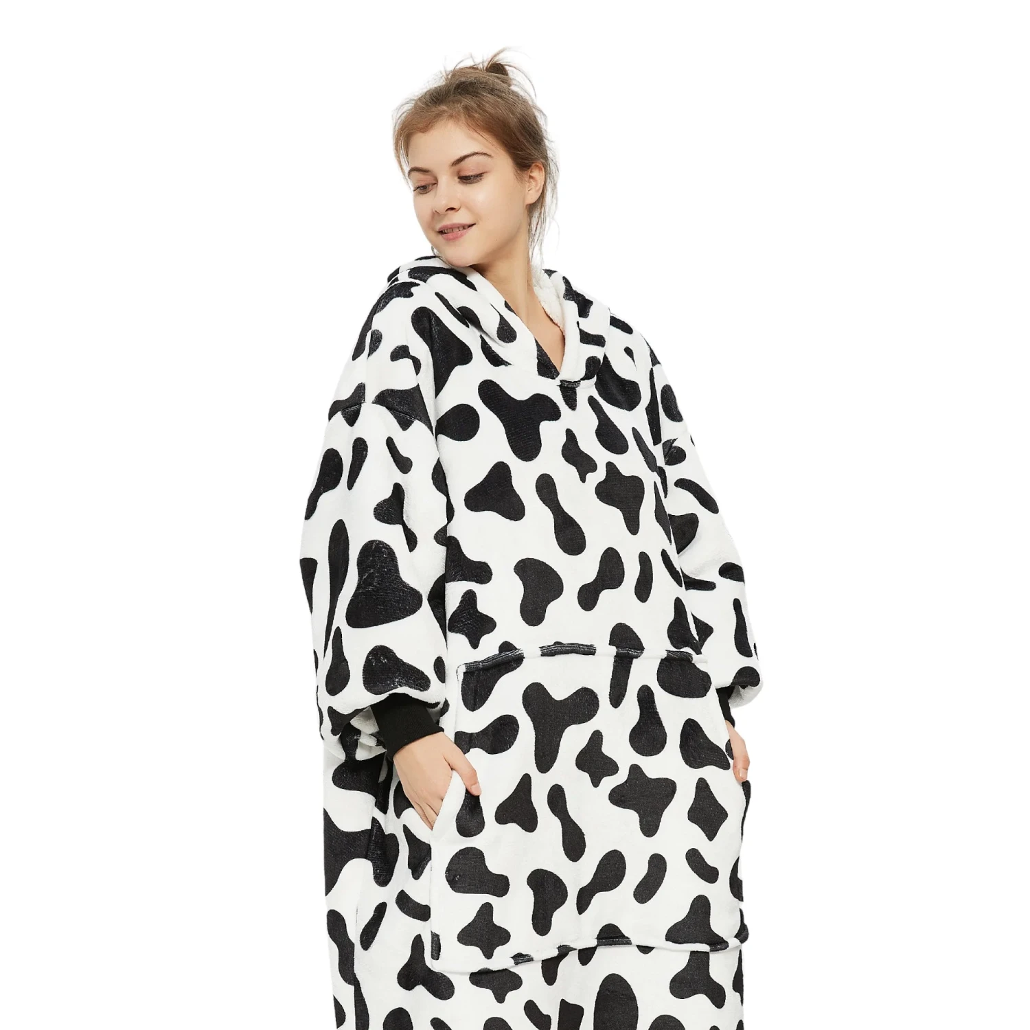 Plaid Avec Manches Vache - Couverture Polaire Géante à Enfiler 7 Plaid Avec Manches Vache - Couverture Polaire Géante à Enfiler - Image 5