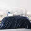 Dessus De Lit "Margaux" Bleu En Simili Flanelle Luxueuse 1 Dessus De Lit "Margaux" Bleu En Simili Flanelle Luxueuse -Monin Sirop Store DessusdelitMargauxbleuenflanelleluxueuseLePlaidFrancais