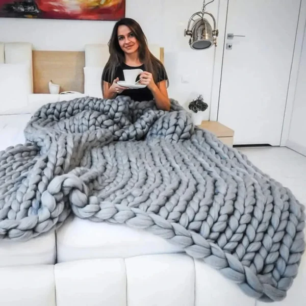 Plaid Grosse Maille "Adèle" Anthracite En Tricot Doux Et Chaud -Monin Sirop Store Plaid grosse maille anthracite l elegance intemporelle pour votre decoration