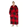 Plaid Avec Manches Écossais - Couverture Polaire Géante à Enfiler 2 Plaid Avec Manches Écossais - Couverture Polaire Géante à Enfiler -Monin Sirop Store PlaidaManchesecossaisrougeetnoir