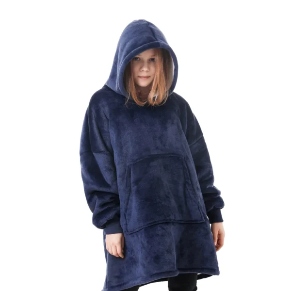 Sweat Plaid Enfant Bleu - Pull Plaid Polaire à Capuche -Monin Sirop Store PlaidacapucheenfantbleuTheOversizedHoodie