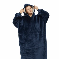 Plaid Avec Manches Bleu - Couverture Polaire Géante à Enfiler 11 Plaid Avec Manches Bleu - Couverture Polaire Géante à Enfiler -Monin Sirop Store PlaidaenfilerBleu