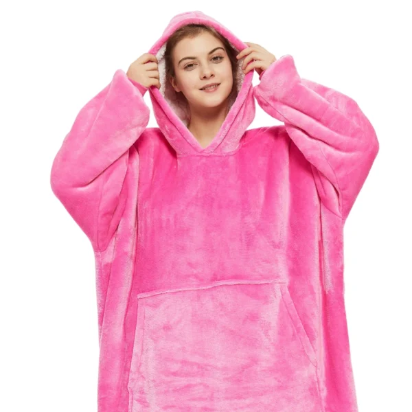 Plaid Avec Manches Fuchsia - Couverture Polaire Géante à Enfiler -Monin Sirop Store PlaidaenfilerFuchsia