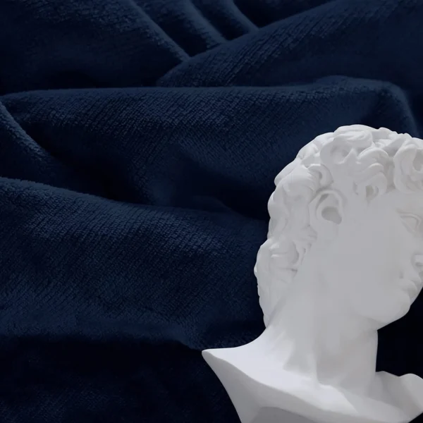 Plaid Polaire "Blandine" Bleu Doublé Avec Fourrure Sherpa -Monin Sirop Store PlaidchauffanBlandinebleumarineCouverturePolaireenFourrureSherpaLePlaidFrancais