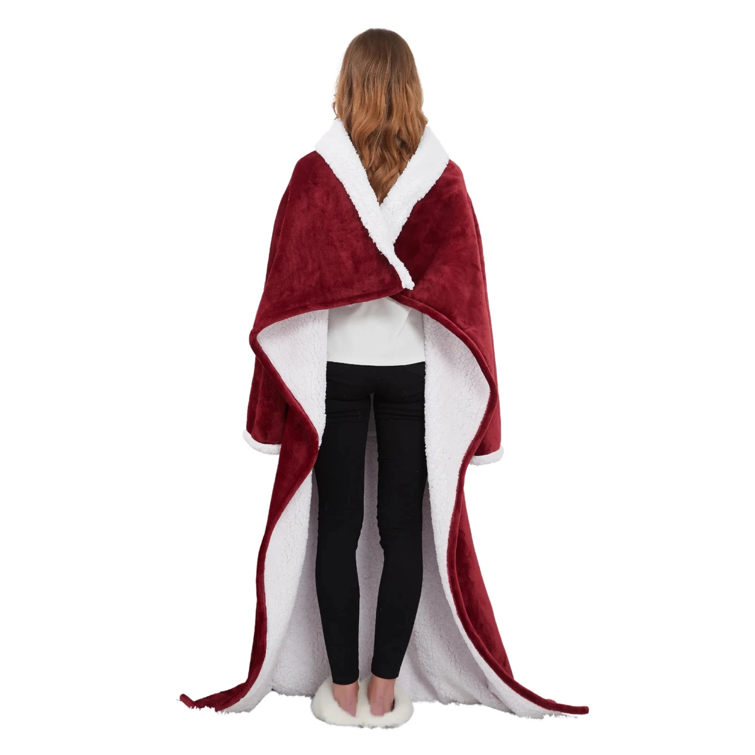 Plaid Cocooning Géant Rouge - Couverture Douillette Avec Doublure Polaire 8 Plaid Cocooning Géant Rouge - Couverture Douillette Avec Doublure Polaire - Image 6