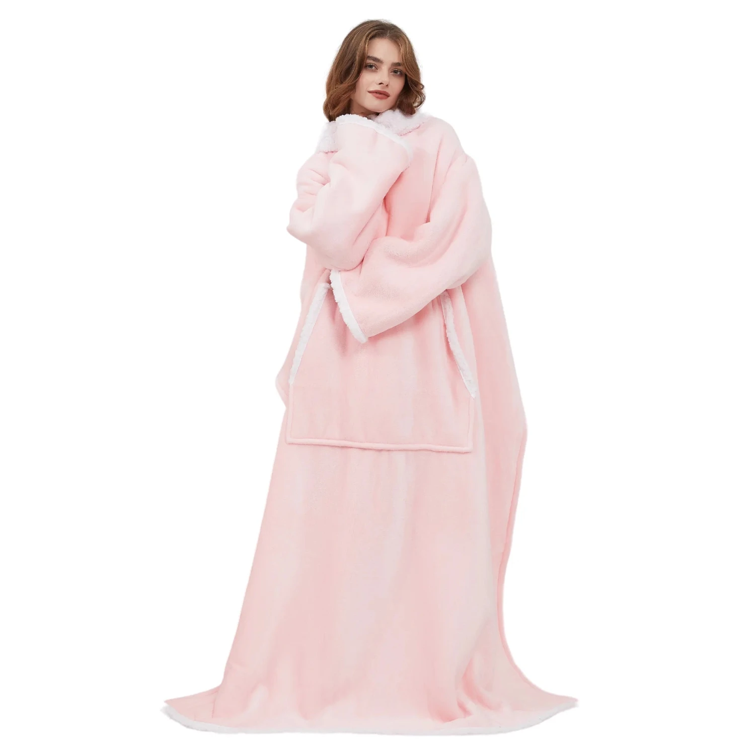 Plaid Cocooning Géant Rose - Couverture Douillette Avec Doublure Polaire 6 Plaid Cocooning Géant Rose - Couverture Douillette Avec Doublure Polaire - Image 4