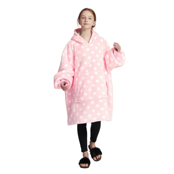 Sweat Plaid Enfant Rose à Pois - Pull Plaid Polaire à Capuche -Monin Sirop Store PlaidsweatenfantroseapoisTheOversizedHoodie