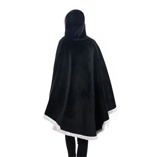 Poncho Plaid Polaire Géant Noir à Capuche Et Poches Latérales 15 Poncho Plaid Polaire Géant Noir à Capuche Et Poches Latérales -Monin Sirop Store PonchoPlaidacapeGeantIrisNoir