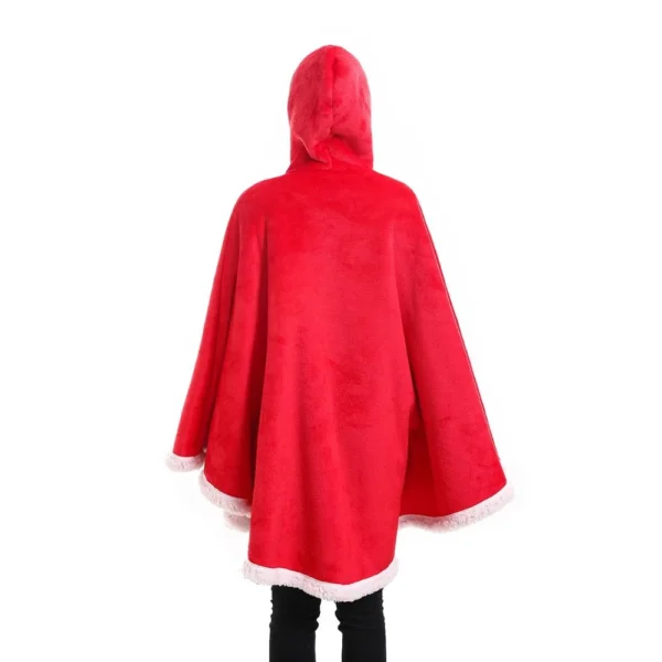 Poncho Plaid Polaire Géant Rouge à Capuche Et Poches Latérales 15 Poncho Plaid Polaire Géant Rouge à Capuche Et Poches Latérales -Monin Sirop Store PonchoPlaidpolaireGeantIrisRouge