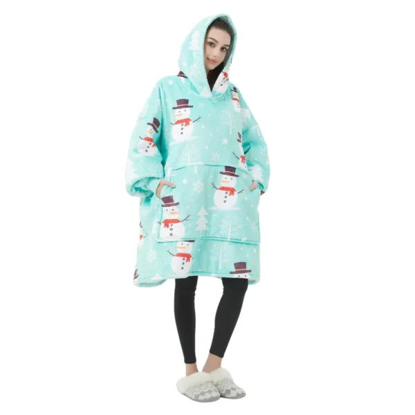 Sweat Plaid De Noël - Pull Plaid Polaire Bonhomme De Neige -Monin Sirop Store SweatacapuchedeNoelbonhommedeneige