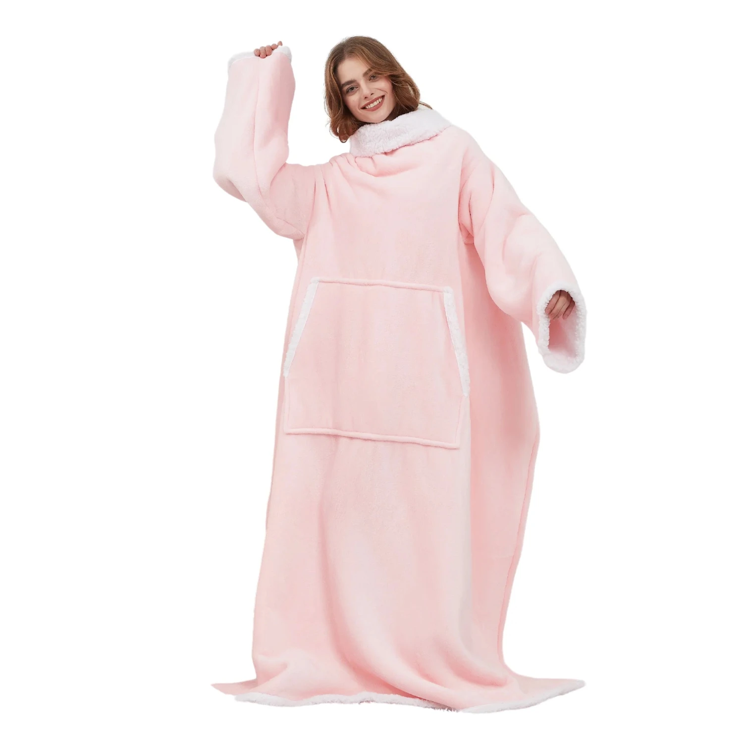 Plaid Cocooning Géant Rose - Couverture Douillette Avec Doublure Polaire 5 Plaid Cocooning Géant Rose - Couverture Douillette Avec Doublure Polaire - Image 3