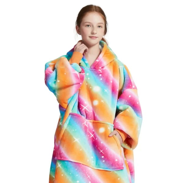 Sweat Plaid Enfant Aurore Boréale - Pull Plaid Polaire à Capuche -Monin Sirop Store plaidsweatenfantauroreborealeTheOversizedHoodie