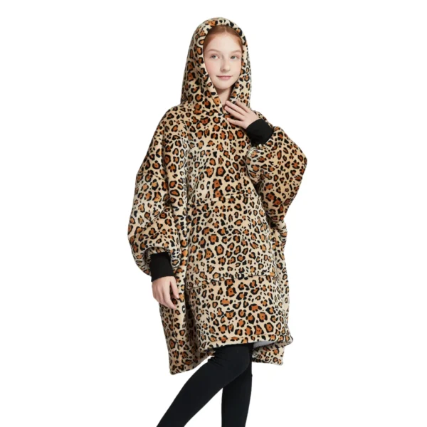 Sweat Plaid Enfant Léopard - Pull Plaid Polaire à Capuche -Monin Sirop Store plaidsweatenfantleopardTheOversizedHoodie