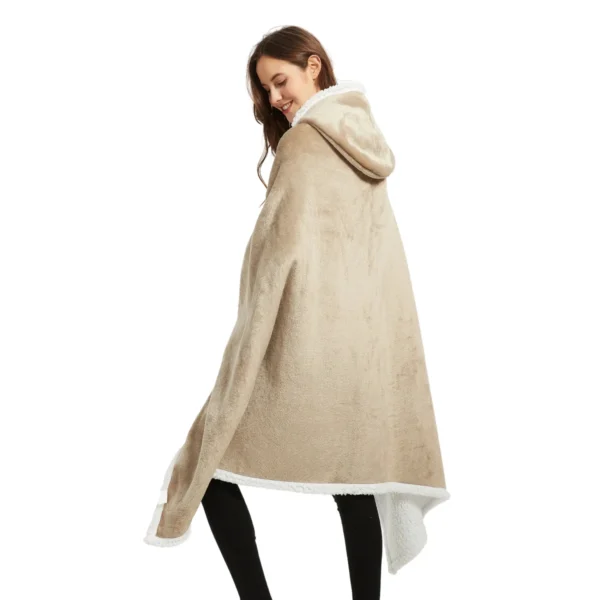 Poncho Polaire Femme Beige à Capuche 13 Poncho Polaire Femme Beige à Capuche -Monin Sirop Store ponchopolairebeigeTheOversizedHoodie