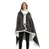 Poncho Polaire Femme Gris à Capuche 1 Poncho Polaire Femme Gris à Capuche -Monin Sirop Store ponchopolairefemmegrisTheOversizedHoodie