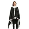 Poncho Polaire Femme Noir à Capuche -Monin Sirop Store ponchopolairefemmenoirTheOversizedHoodie