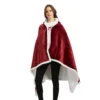 Poncho Polaire Femme Rouge à Capuche 2 Poncho Polaire Femme Rouge à Capuche -Monin Sirop Store ponchopolairefemmerougeTheOversizedHoodie