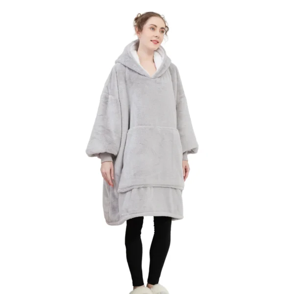 Pull Pilou Pilou Femme Gris Clair - Sweat à Capuche Géant à Doublure Polaire -Monin Sirop Store pullacapuchepiloupiloufemmegrisclair