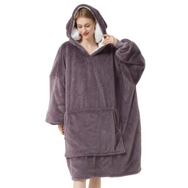 Pull Pilou Pilou Femme Violet - Sweat à Capuche Géant à Doublure Polaire -Monin Sirop Store pullpiloupiloufemmeviolet