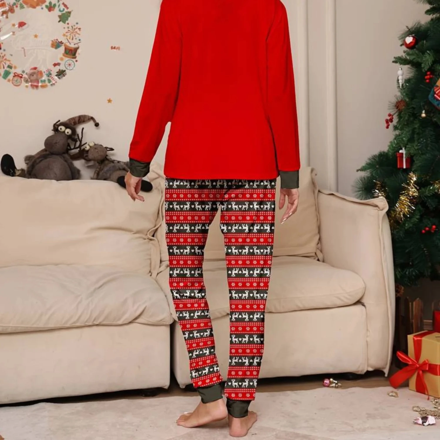Pyjama De Noël Pour Femme "Renne Blanc" 7 Pyjama De Noël Pour Femme "Renne Blanc" - Image 5