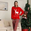 Pyjama De Noël Pour Femme "Renne Blanc" -Monin Sirop Store pyjamadenoelfemmerougeRenneBlanc