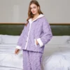 Pyjama Pilou Pilou Femme Violet - Molleton Doux Et Doublure Polaire Intérieure -Monin Sirop Store pyjamapiloupiloufemmeviolet