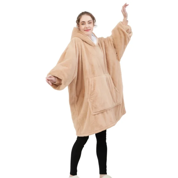 Pull Pilou Pilou Femme Camel - Sweat à Capuche Géant à Doublure Polaire -Monin Sirop Store sweatpiloupiloucamel