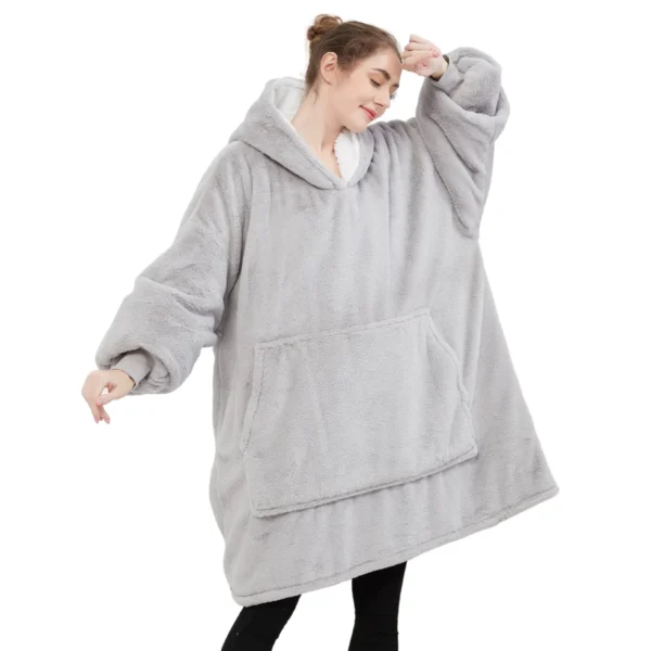 Pull Pilou Pilou Femme Gris Clair - Sweat à Capuche Géant à Doublure Polaire -Monin Sirop Store sweatpiloupilougrisclair