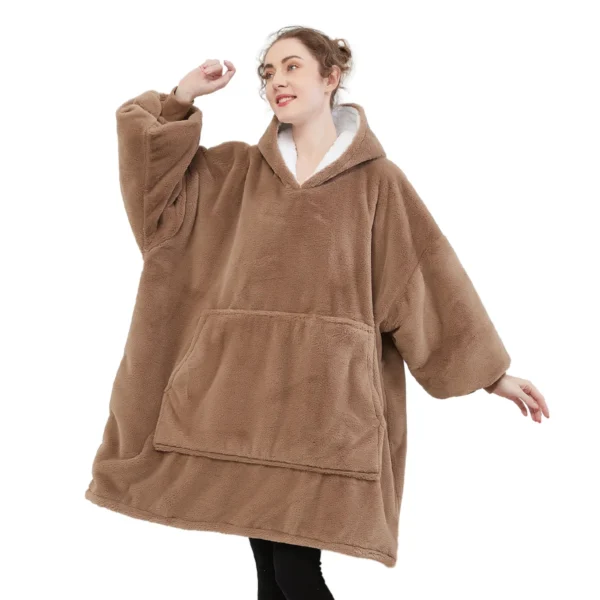 Pull Pilou Pilou Femme Marron - Sweat à Capuche Géant à Doublure Polaire -Monin Sirop Store sweatpiloupiloumarron